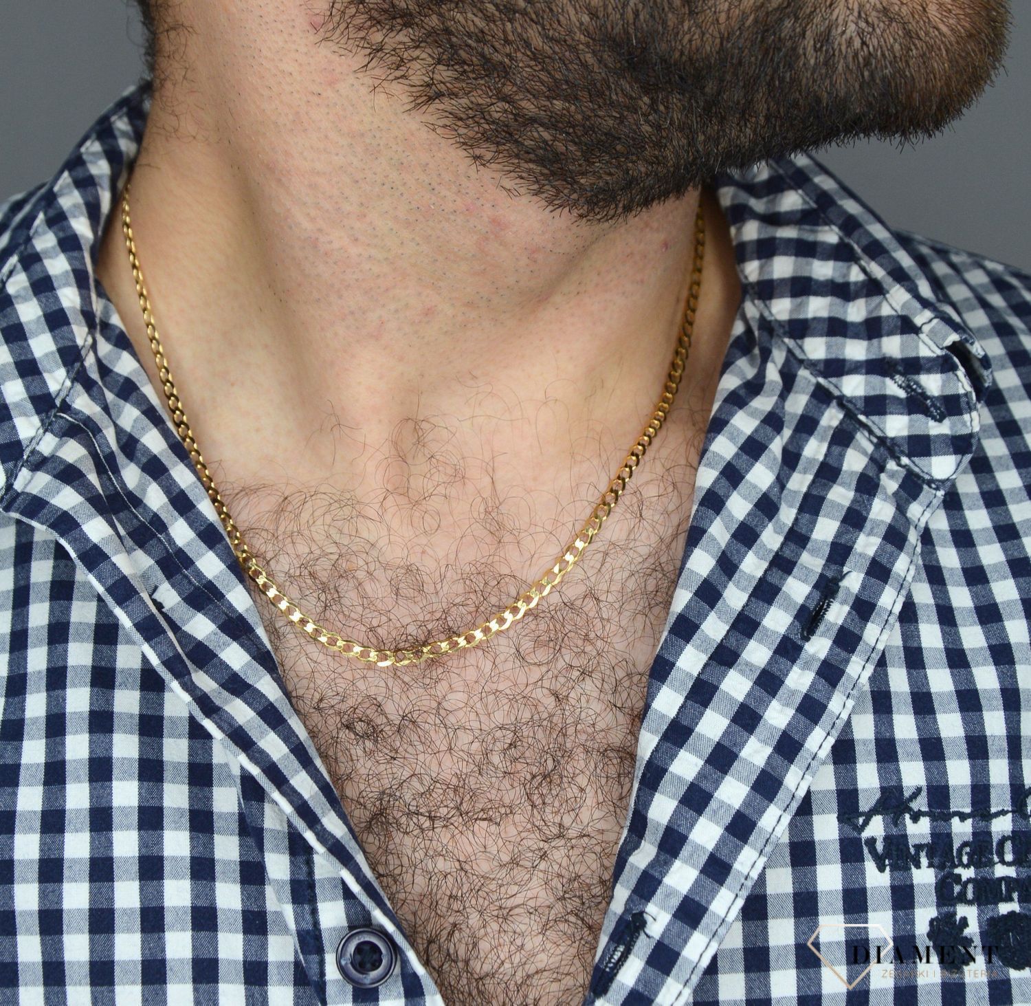 Złoty łańcuszek 333 pancerka 3,5 mm DIA-LAN-1464-333 3,5mm.jpg